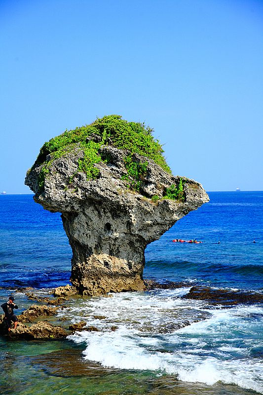 小琉球景點 小琉球花瓶石flower Vase Rock 小琉球玩樂攻略 離島小琉球攝影人影像天堂 小琉球浮潛勝地 綠蠵龜矯健泳姿 小琉球生態圈