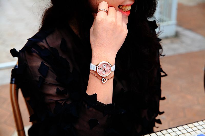 RELAX TIME LOVE愛戀系列半陶瓷三眼腕錶 愛戀粉RT-91-3，加碼送手練，2020最適合送禮的一款手錶 @upssmile向上的微笑萍子 旅食設影