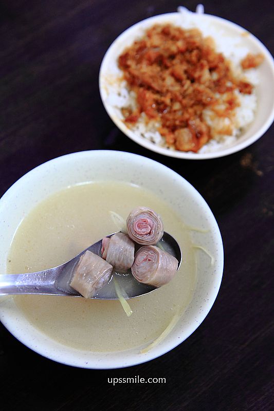 【基隆美食】基隆五層豬腸湯，神等級好吃脆Q彈豬腸湯，西六號碼頭麵店，基隆滷肉飯20元、基隆五層豬腸湯50元，食尚玩家推薦基隆必吃