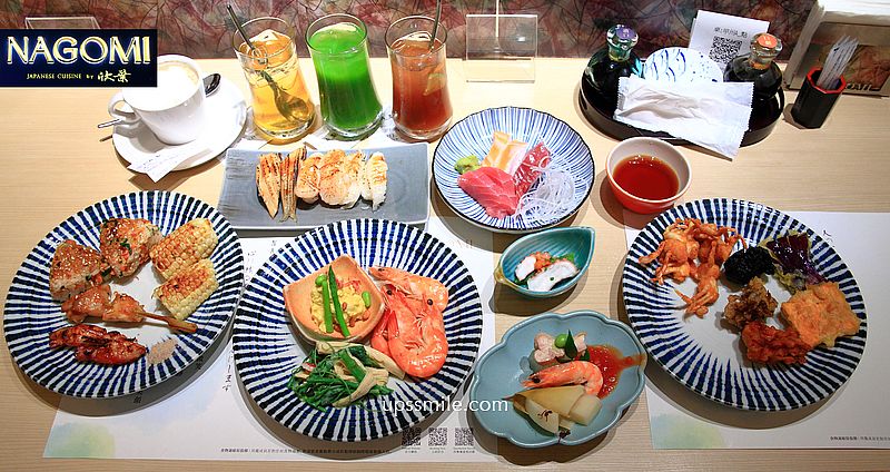 NAGOMI中山本店，台北吃到飽餐廳，捷運中山站NAGOMI和食饗宴價格，欣葉旗下日式buffet，⼥將⽂化服務