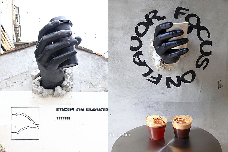 Focus on flavor 2 中壢，牆裡伸出巨大黑手咖啡廳，中原大學咖啡廳，桃園秘境風格咖啡廳，中壢咖啡廳推薦