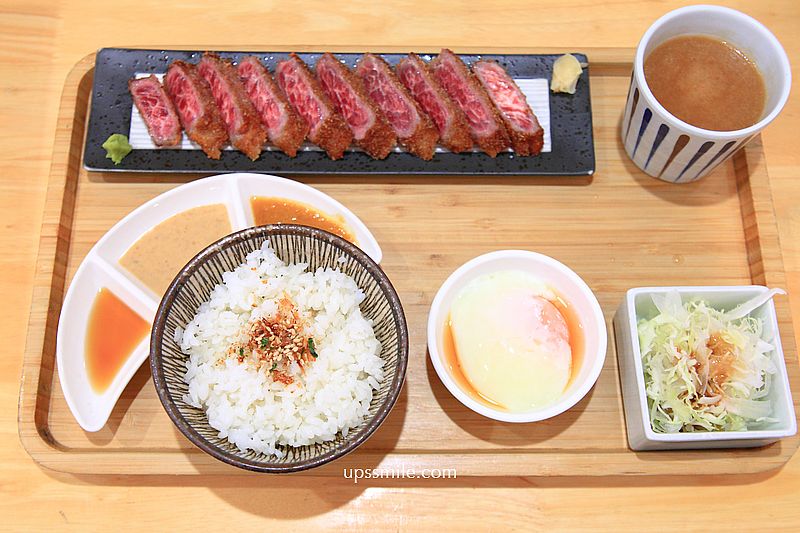 台中北屯美食【嵐山熟成牛かつ專売北屯昌平店】台中日式炸牛排浮誇系爆量丼飯