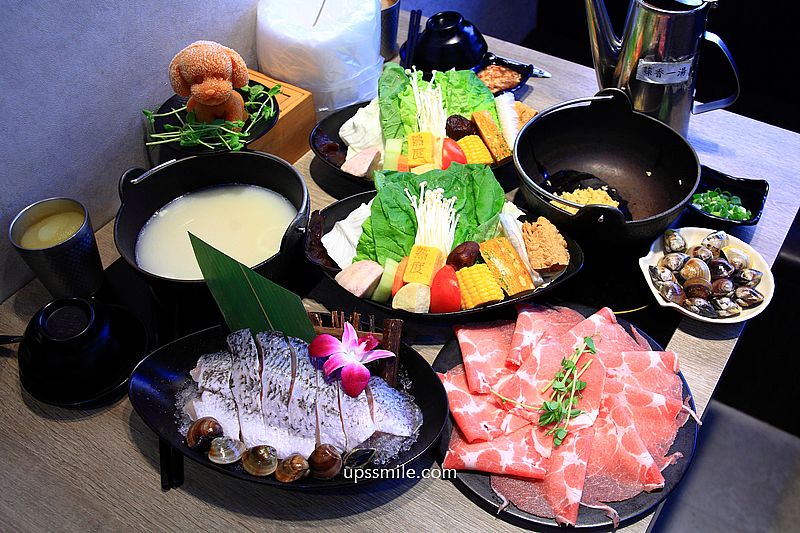 土城火鍋【熟度精緻鍋物土城學士店】必吃北海道札幌辛味噌湯造型熊熊湯底、蒜香鮮蛤蠣湯爆炒