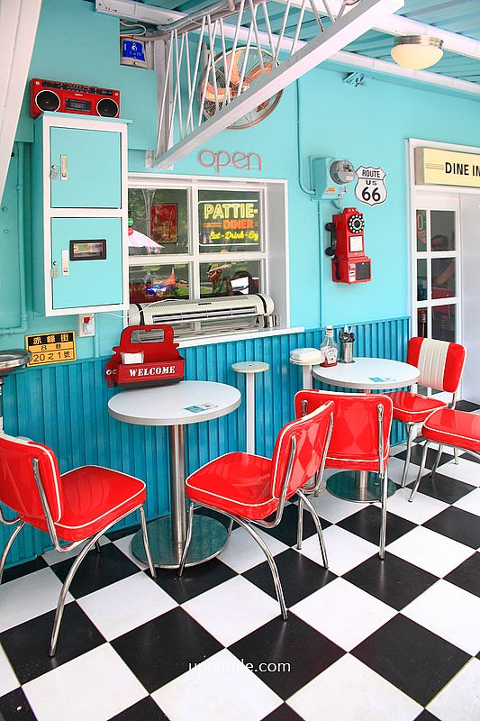 台北中山站美食【PATTIE-O DINER 中山分店】赤峰街復古風美式餐廳漢堡店