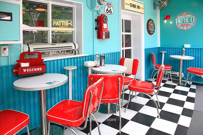 台北中山站美食【PATTIE-O DINER 中山分店】赤峰街復古風美式餐廳漢堡店